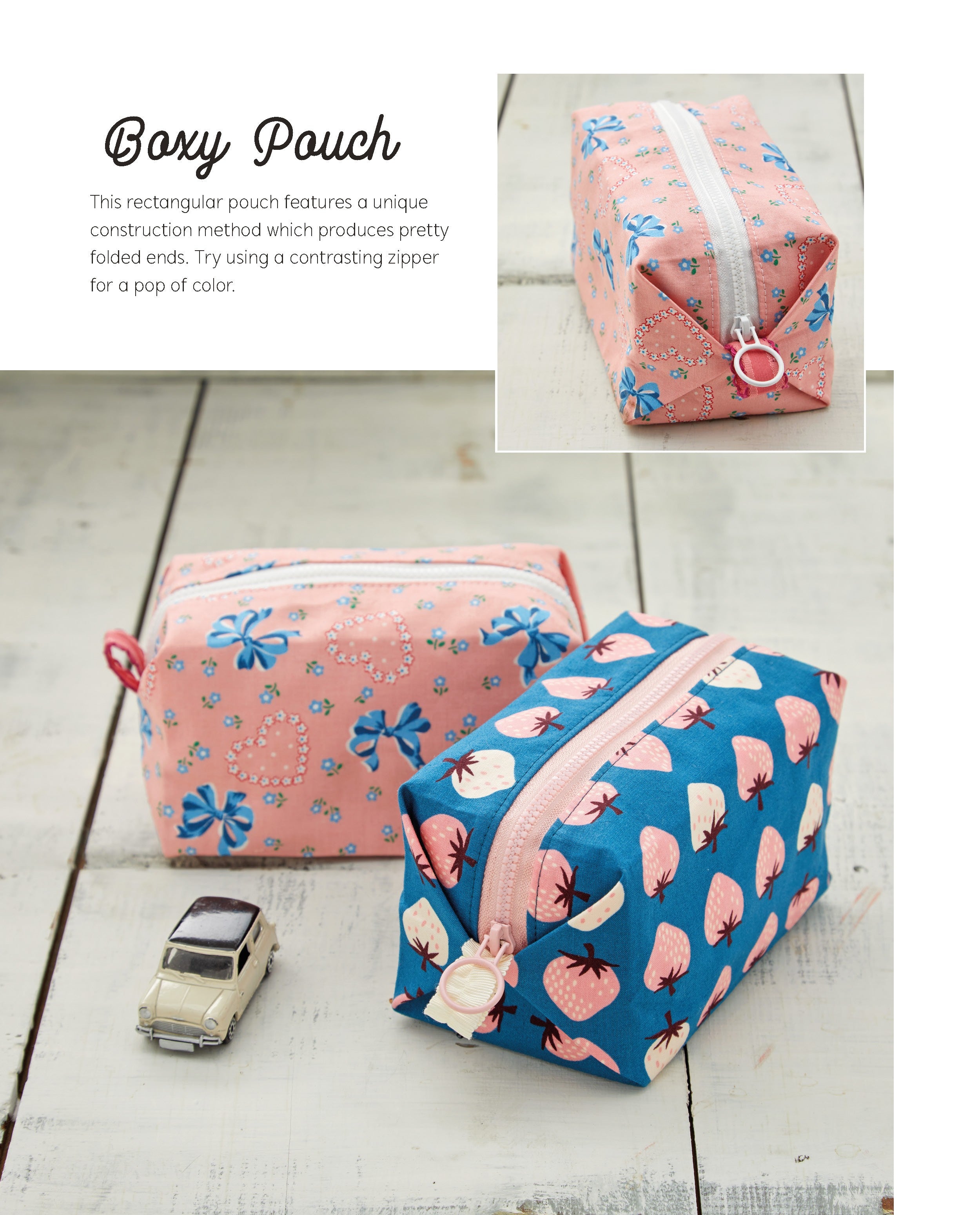 PATTERN BOOK, The Zipper Pouch Book + Zippers