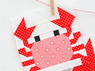 Load image into Gallery viewer, Pattern, Nautical Crab Quilt Block by Ellis &amp; Higgs (digital download)