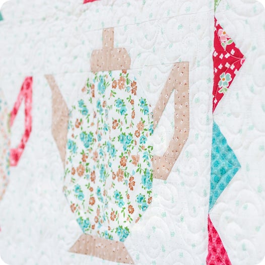 PATTERN, GRANNY'S TEAPOT Quilt Pattern by Lori Holt of Bee in my Bonnet