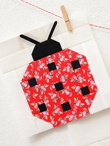 Pattern, Ladybug Quilt Block by Ellis & Higgs (digital download)