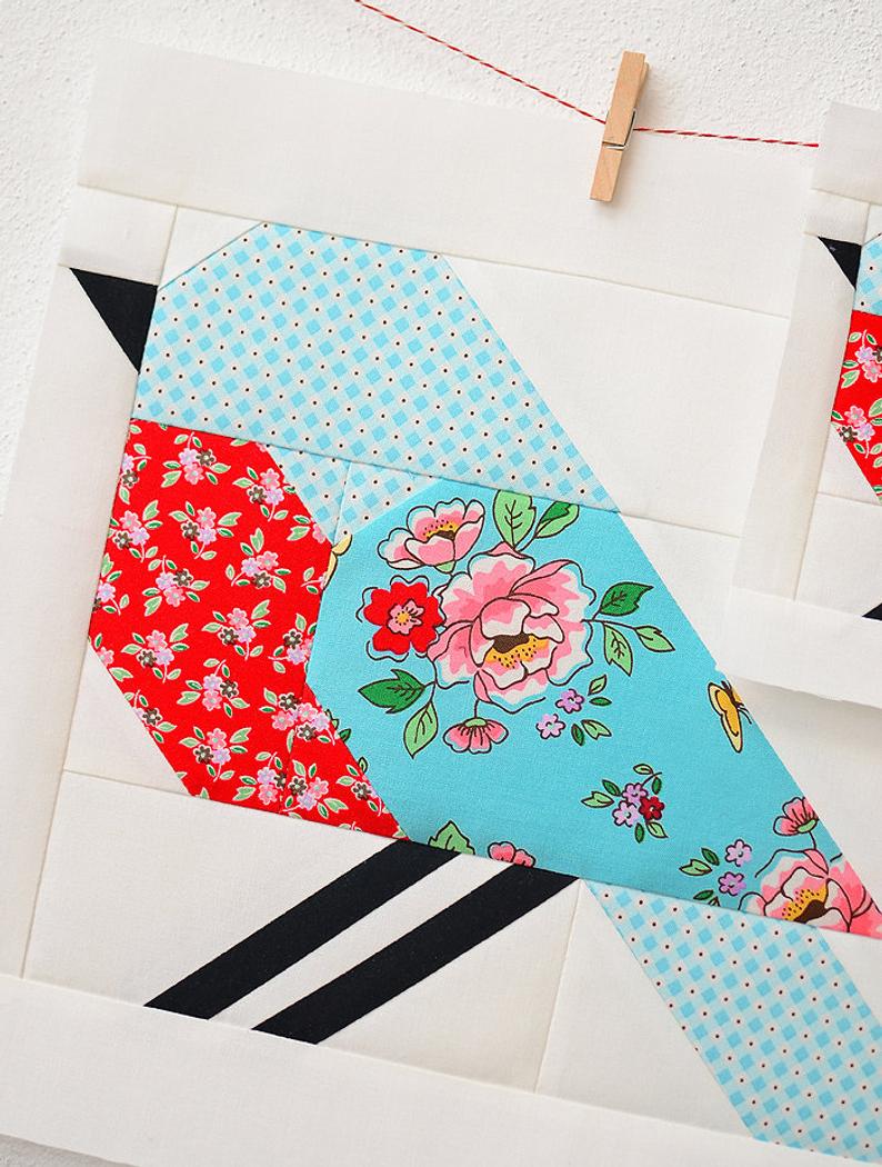 Pattern, Bluebird Quilt Block by Ellis & Higgs (digital download)