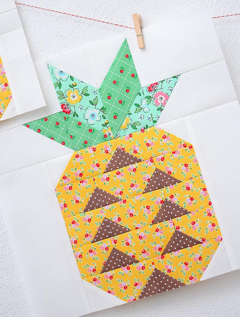 Pattern, Pineapple Quilt Block by Ellis & Higgs (digital download