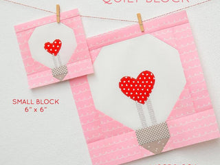 Load image into Gallery viewer, Pattern, Light of My Life Valentine Quilt Block by Ellis &amp; Higgs (digital download)