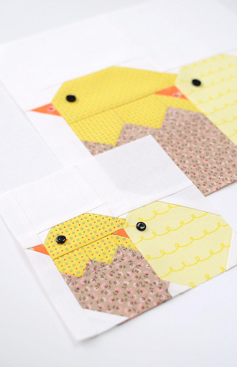 Pattern, Little Chickens Quilt Block by Ellis & Higgs (digital download)