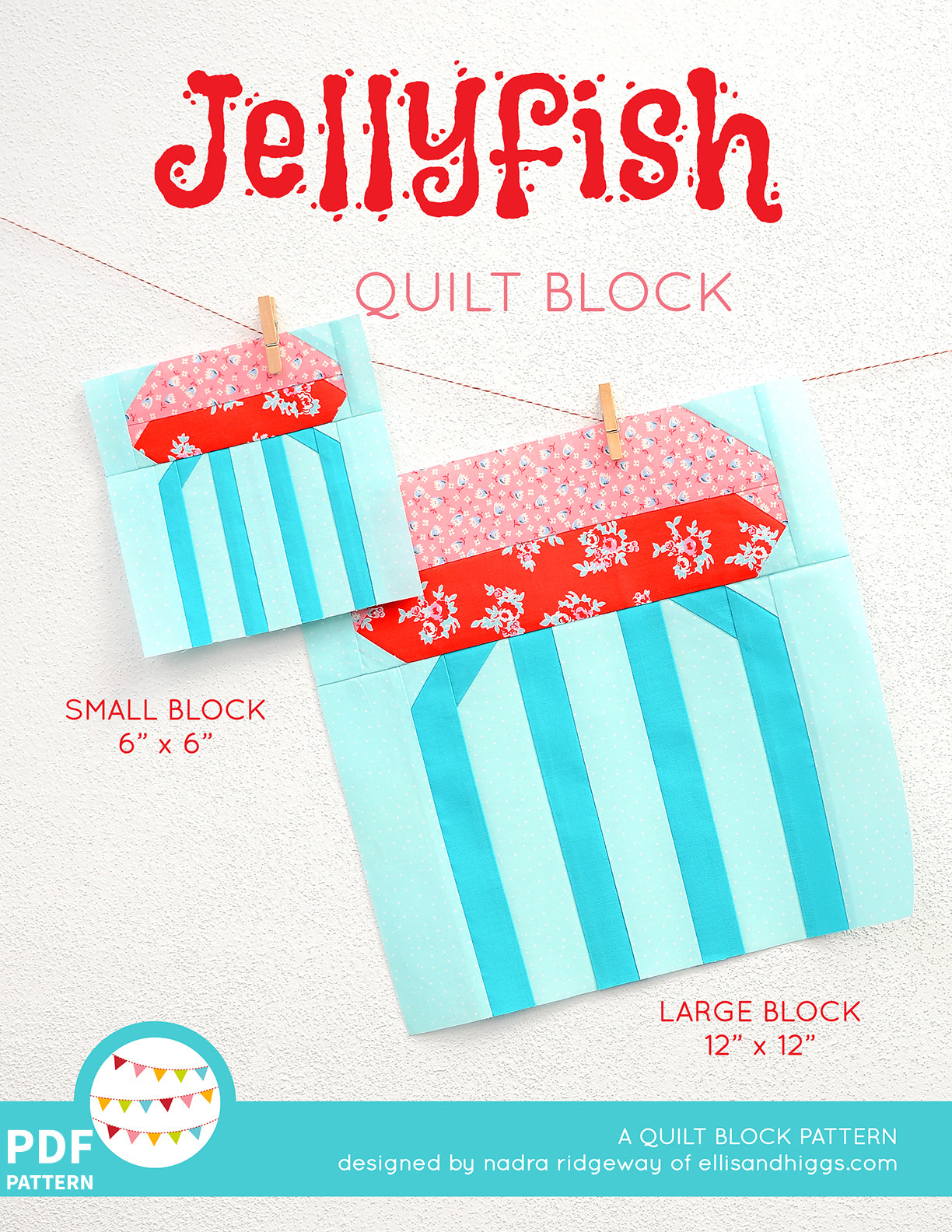 Pattern, Jellyfish Block by Ellis & Higgs (digital download)