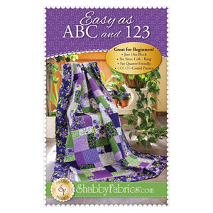 PATTERN, EASY AS ABC and 123 Quilt by Shabby Fabrics