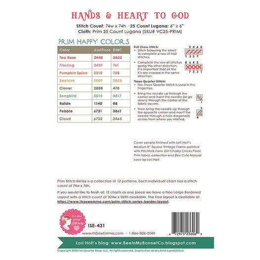 prim series cross stitch pattern