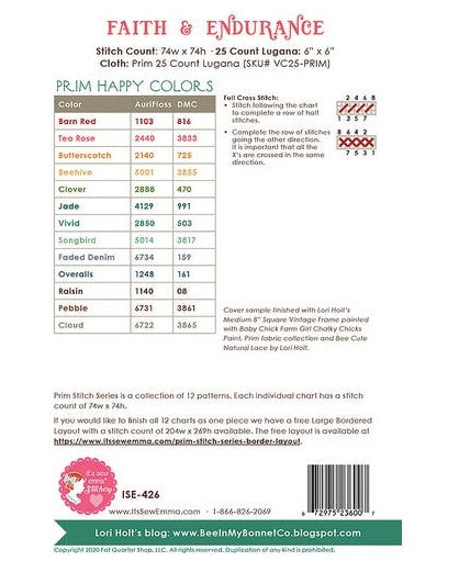 faith & endurance cross stitch pattern