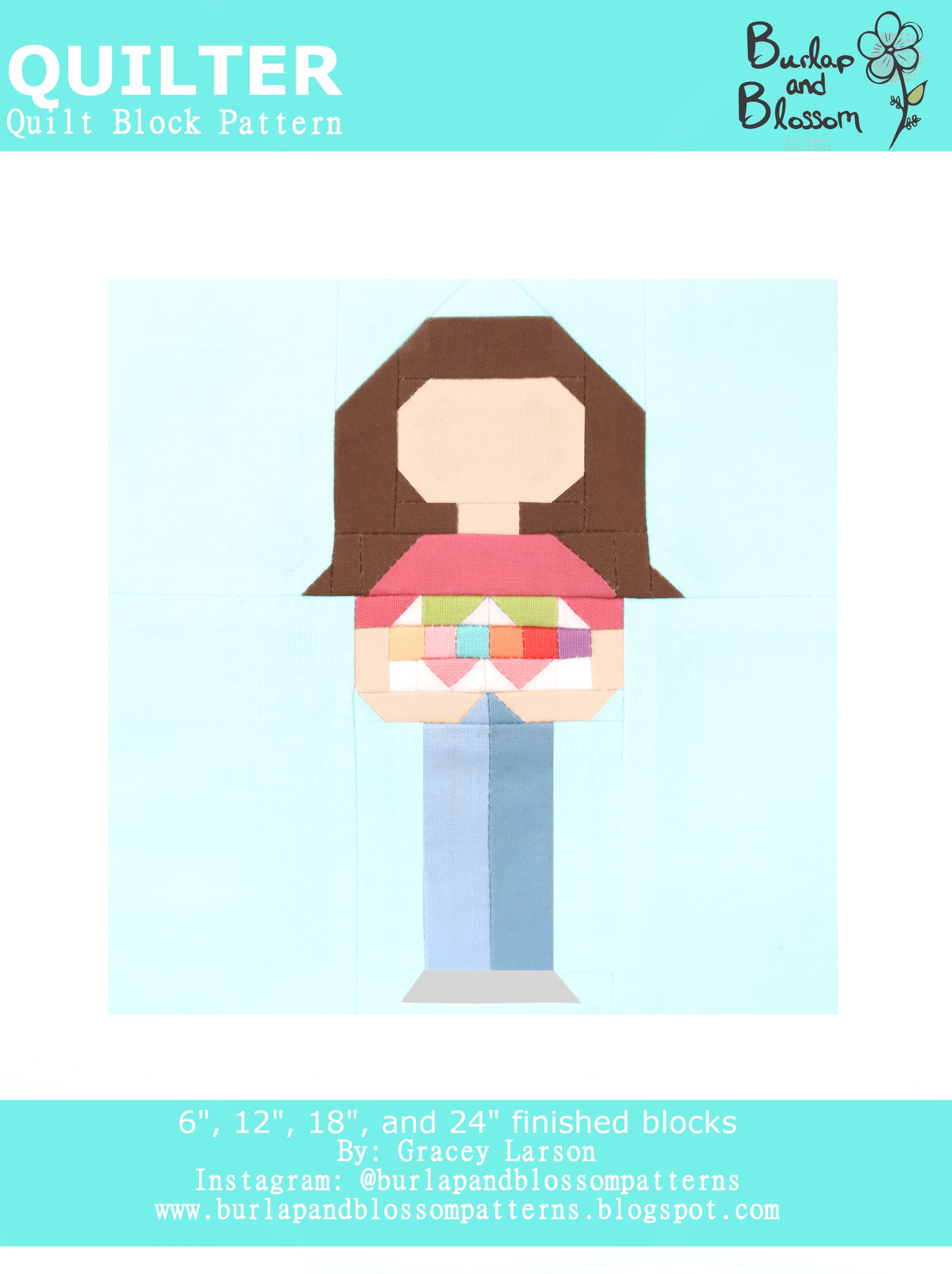 Pattern, Quilter Block by Burlap and Blossom (digital download)