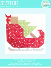 Pattern SET, Christmas Themed Quilt Blocks by Burlap and Blossom (digital download)