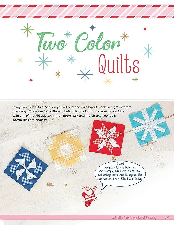 Quilt Kit, Vintage Cozy Christmas Fabric COLLECTION (Pattern BOOK Included)