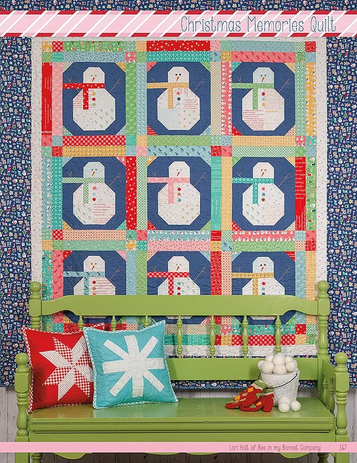Quilt Kit, Vintage Cozy Christmas Fabric COLLECTION (Pattern BOOK Included)