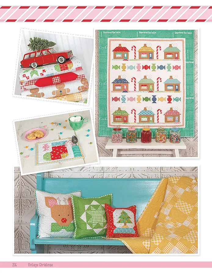 Quilt Kit, Vintage Cozy Christmas Fabric COLLECTION (Pattern BOOK Included)