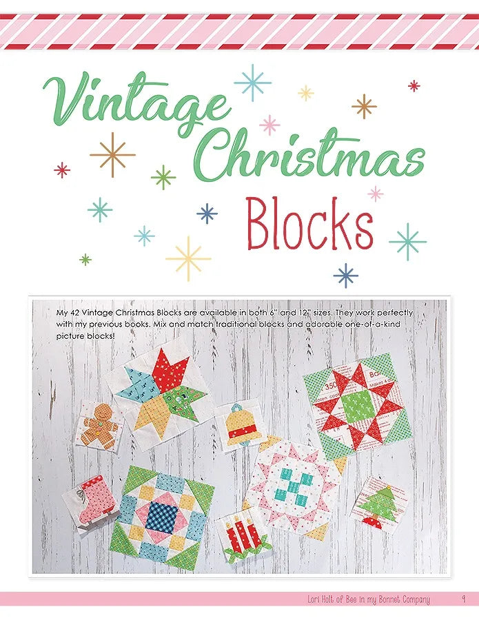 Quilt Kit, Vintage Cozy Christmas Fabric COLLECTION (Pattern BOOK Included)