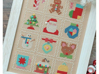 Load image into Gallery viewer, vintage christmas cross stitch pattern