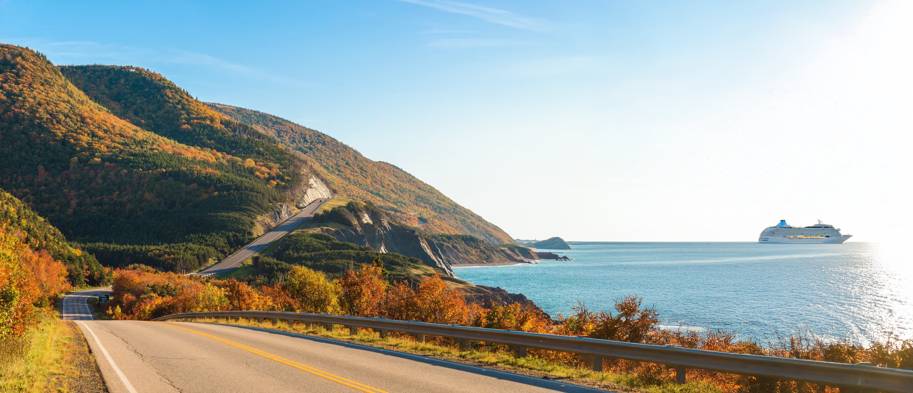 Fall foliage along the New England coast