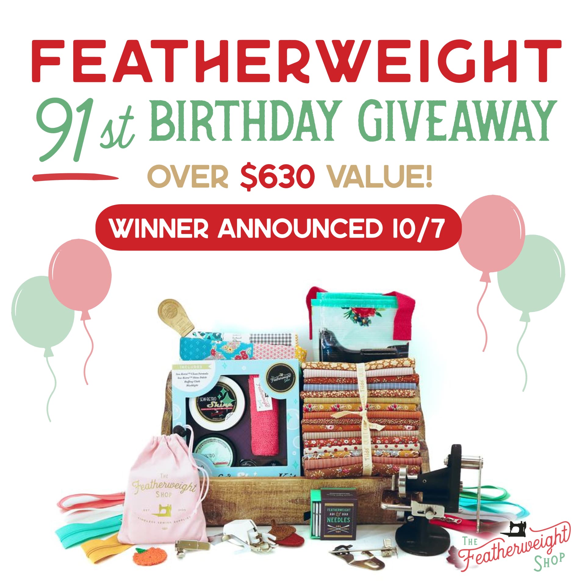 Featherweight 91st Birthday Giveaway!