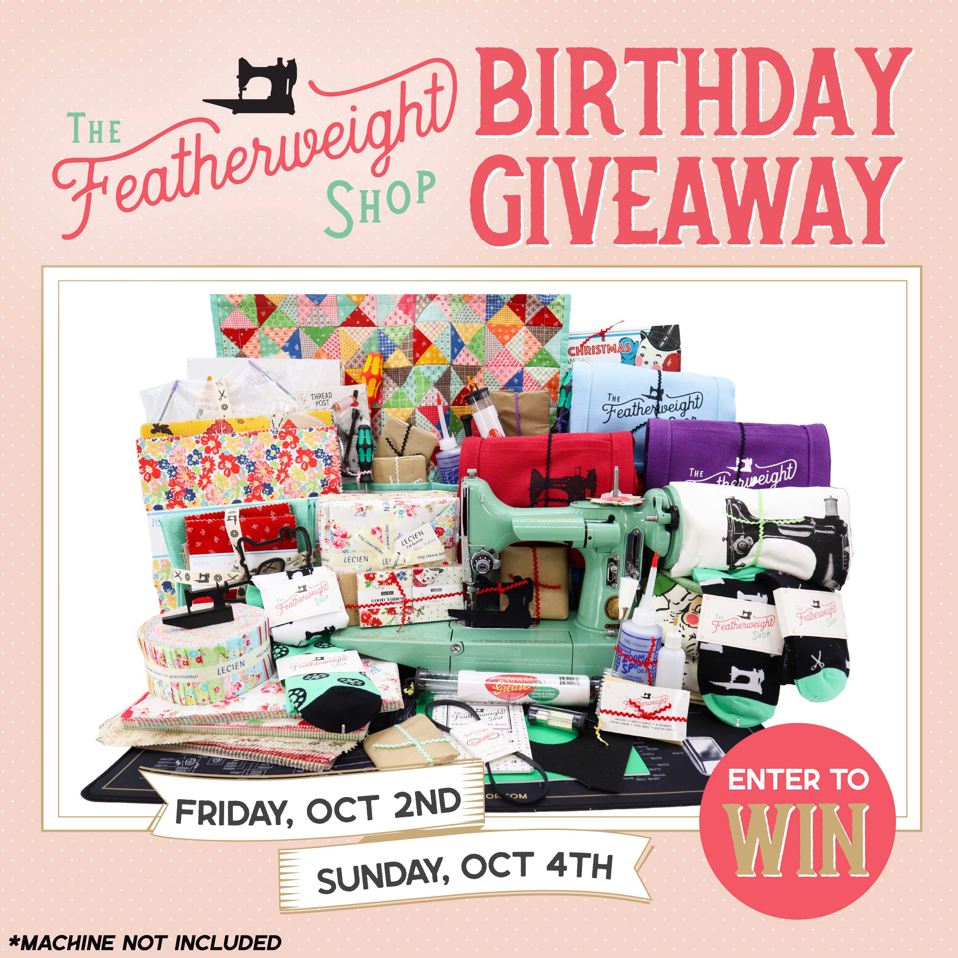 Singer Featherweight Birthday Giveaway