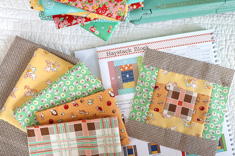 Blocks 21, 22, & 23 (Haystack, Teapot & Kitchen Window) - Farm Girl Vintage Quilt & Featherweight Shop Sew Along