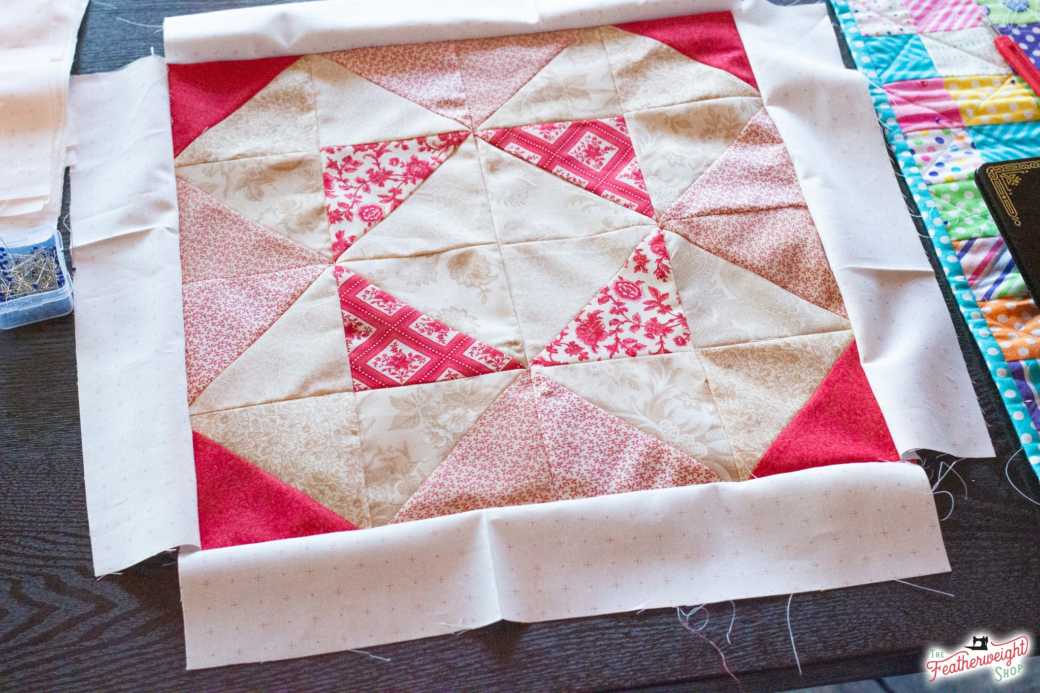 Sew-In at Home: A Holiday Quilt Adorned with "Coping" [Sashing] Strips