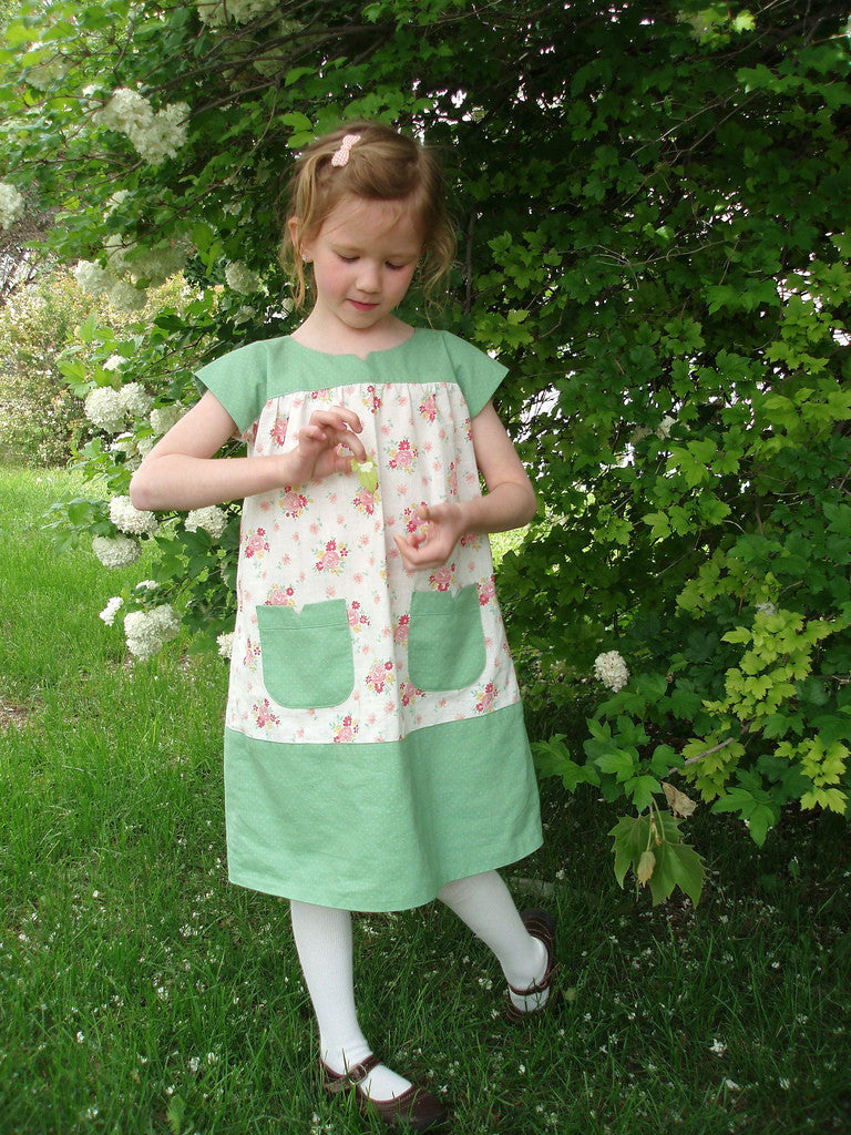 Feedsack-Style Ice Cream Dress on a Cold Day