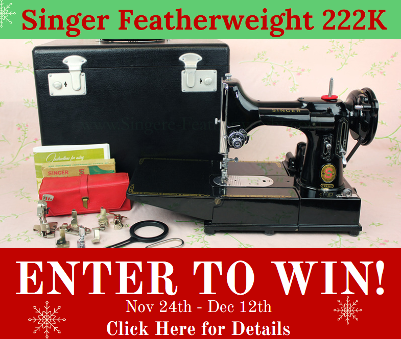 WINNER of the Singer Featherweight 222K "Red S" Free-Arm Sewing Machine!