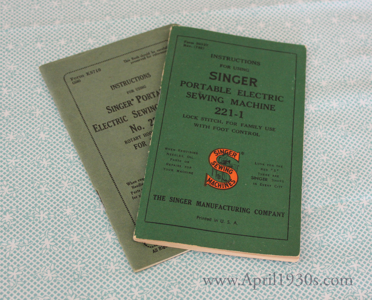 Singer Featherweight 221 222 Manual & Service Manuals – The Singer ...