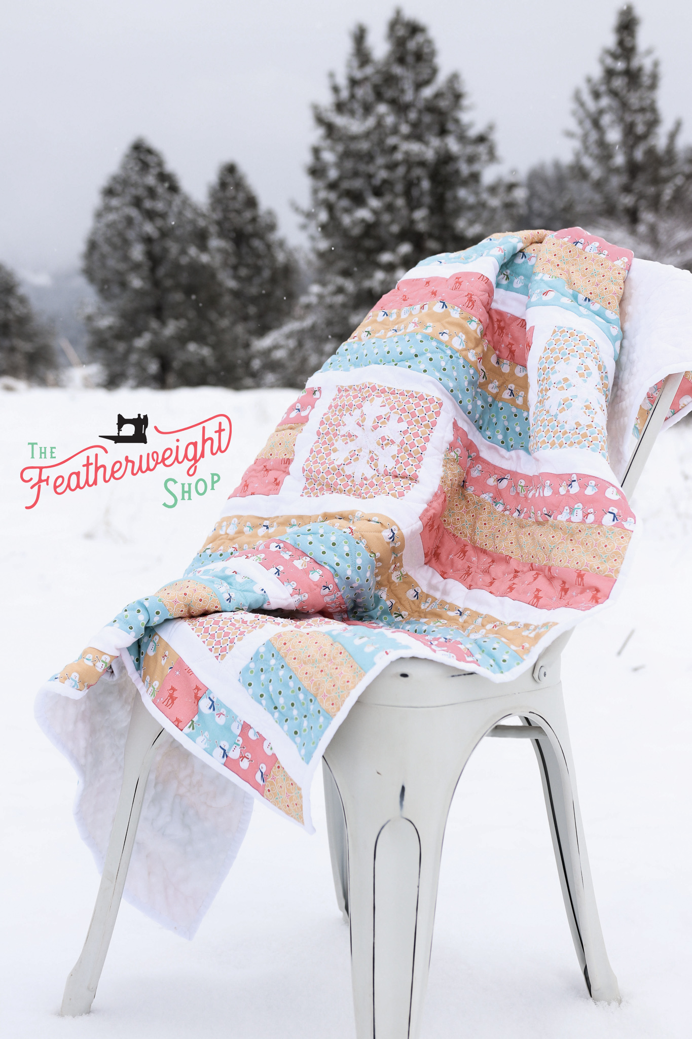 Quilt Kit Spotlight: "Snow Cozy" Winter Baby Quilt Kit