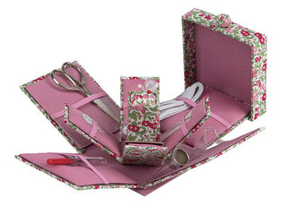 Load image into Gallery viewer, Victorian Style Sewing Box by Liberty London - Forget Me Not Blossom