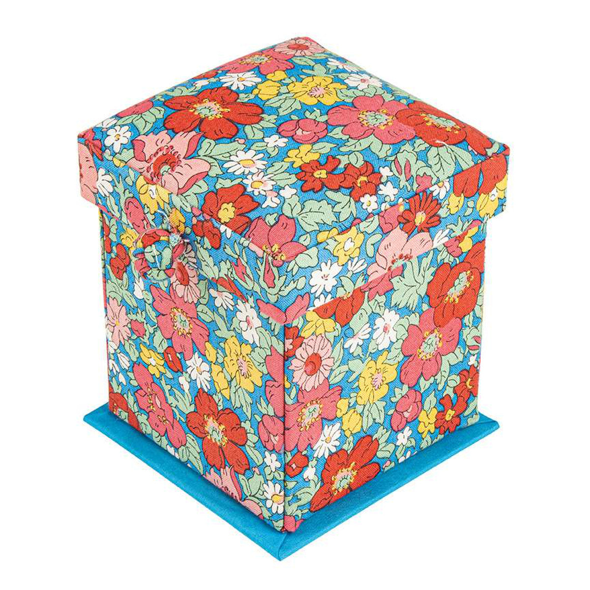 Victorian Style Sewing Box by Liberty London - Blue Cosmo Flower