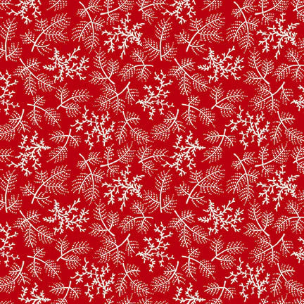 Fabric, Winter in Snowtown by Buttermilk Basin - Red Blowing Trees Texture (by the yard)