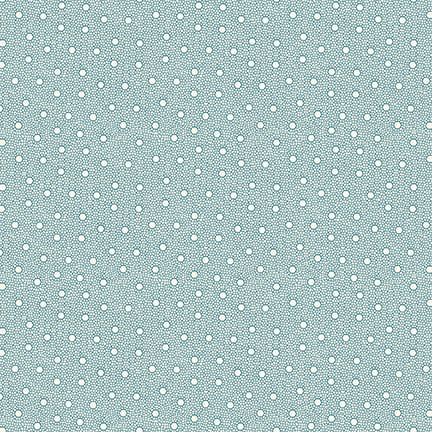 Fabric, Winter in Snowtown by Buttermilk Basin - Light Blue Small Geo Dots (by the yard)