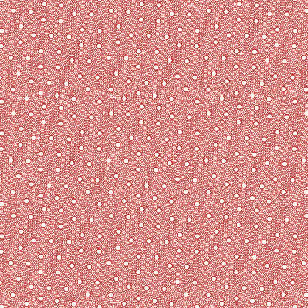 Fabric, Winter in Snowtown by Buttermilk Basin - Red Small Geo Dots (by the yard)