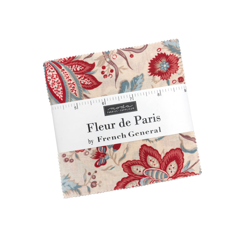 Fabric, Fleur de Paris by French General - 5" CHARM PACK