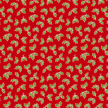 Fabric, My Childhood Christmas by Buttermilk Basin - Red Holly (by the yard)