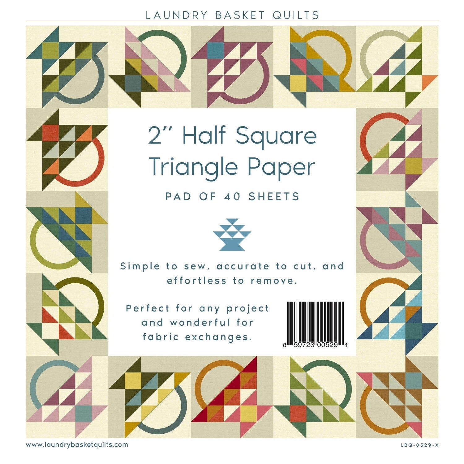 Foundation Paper Piecing Sheets, 450 - 2" HSTs by Laundry Basket Quilts