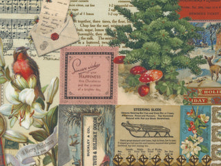 Load image into Gallery viewer, Fabric, Christmas Faire MULTI COLLAGE by Cathe Holden (by the yard)