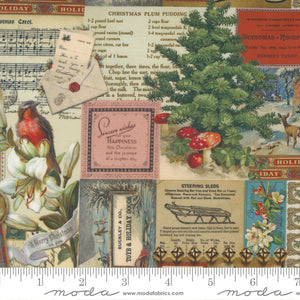 Fabric, Christmas Faire MULTI COLLAGE by Cathe Holden (by the yard)