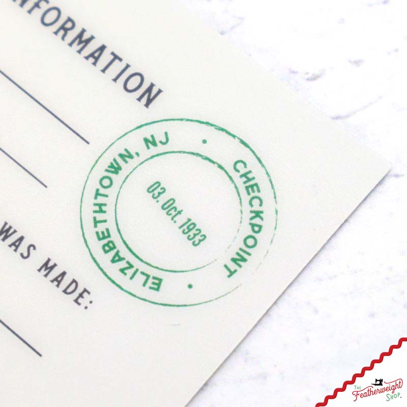 221 Luggage & I.D. Tag for Singer Featherweight