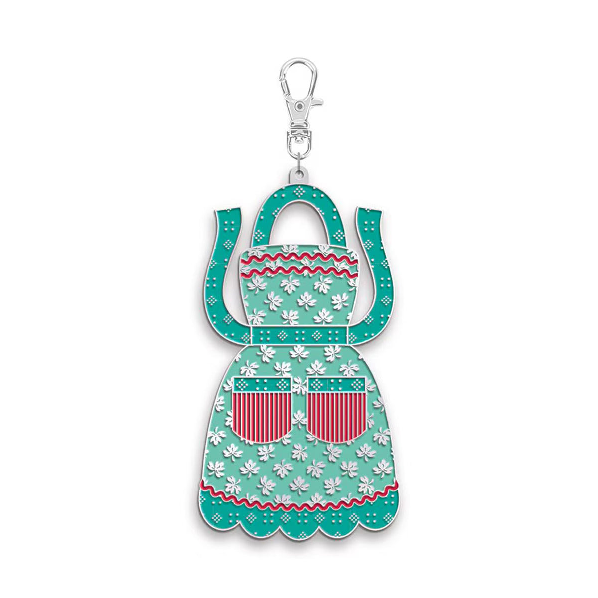 Keyring & Keychain Enamel Happy Charm, Baked With Love APRON by Lori Holt