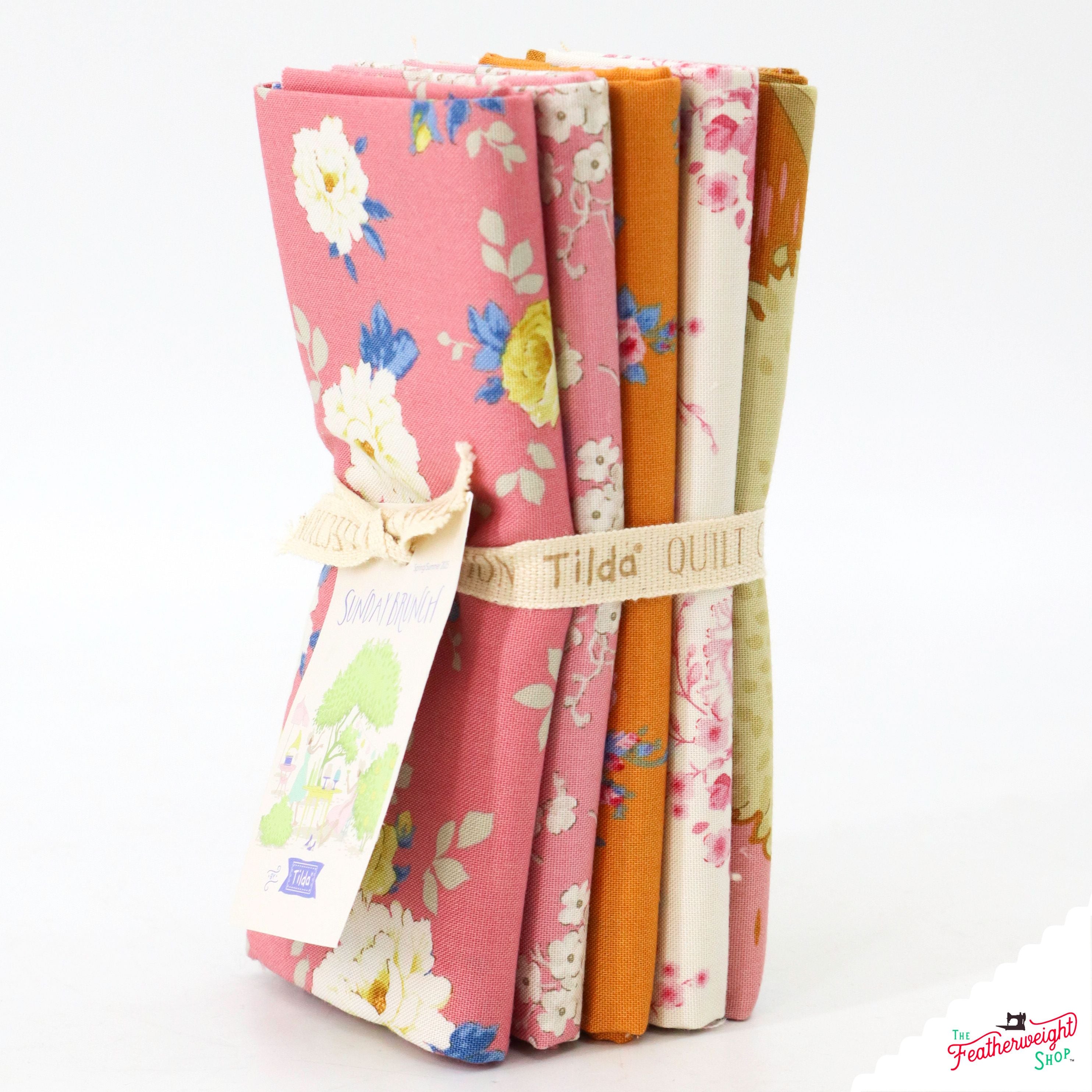 Fabric, Sunday Brunch PINK and GINGER by Tilda - FAT QUARTER BUNDLE