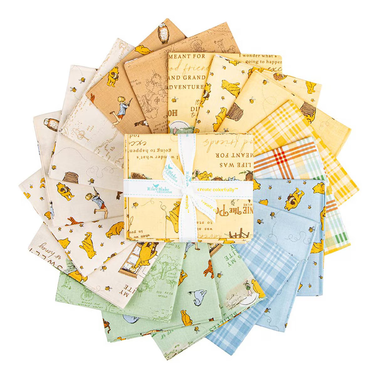 Fabric, Winnie the Pooh - FAT QUARTER BUNDLE