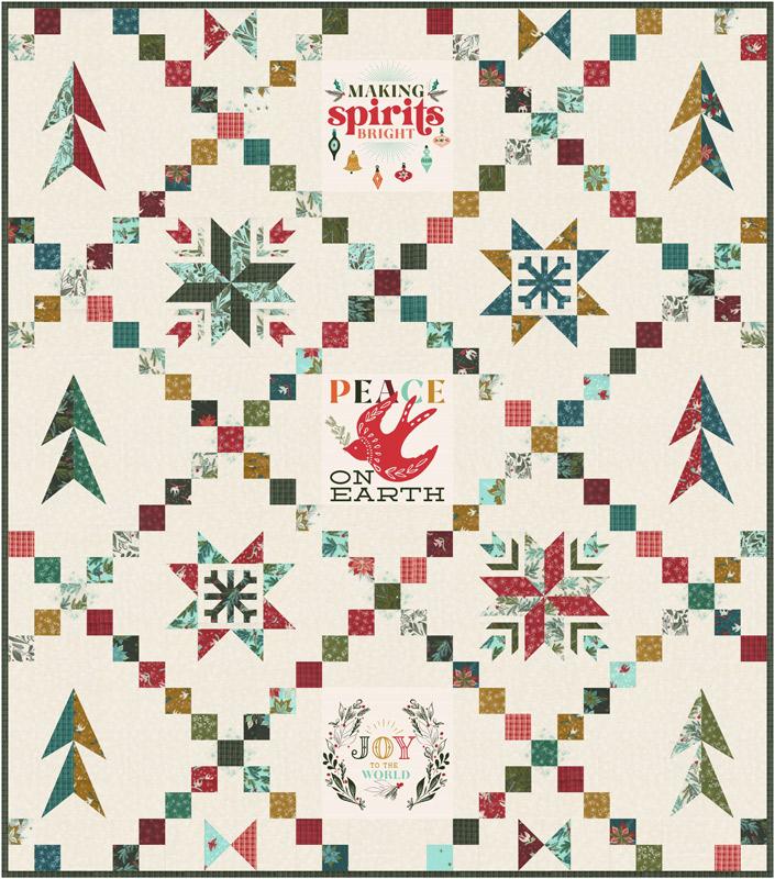 Quilt Kit, Boxed Set - Cheer Merriment by Fancy That Designs