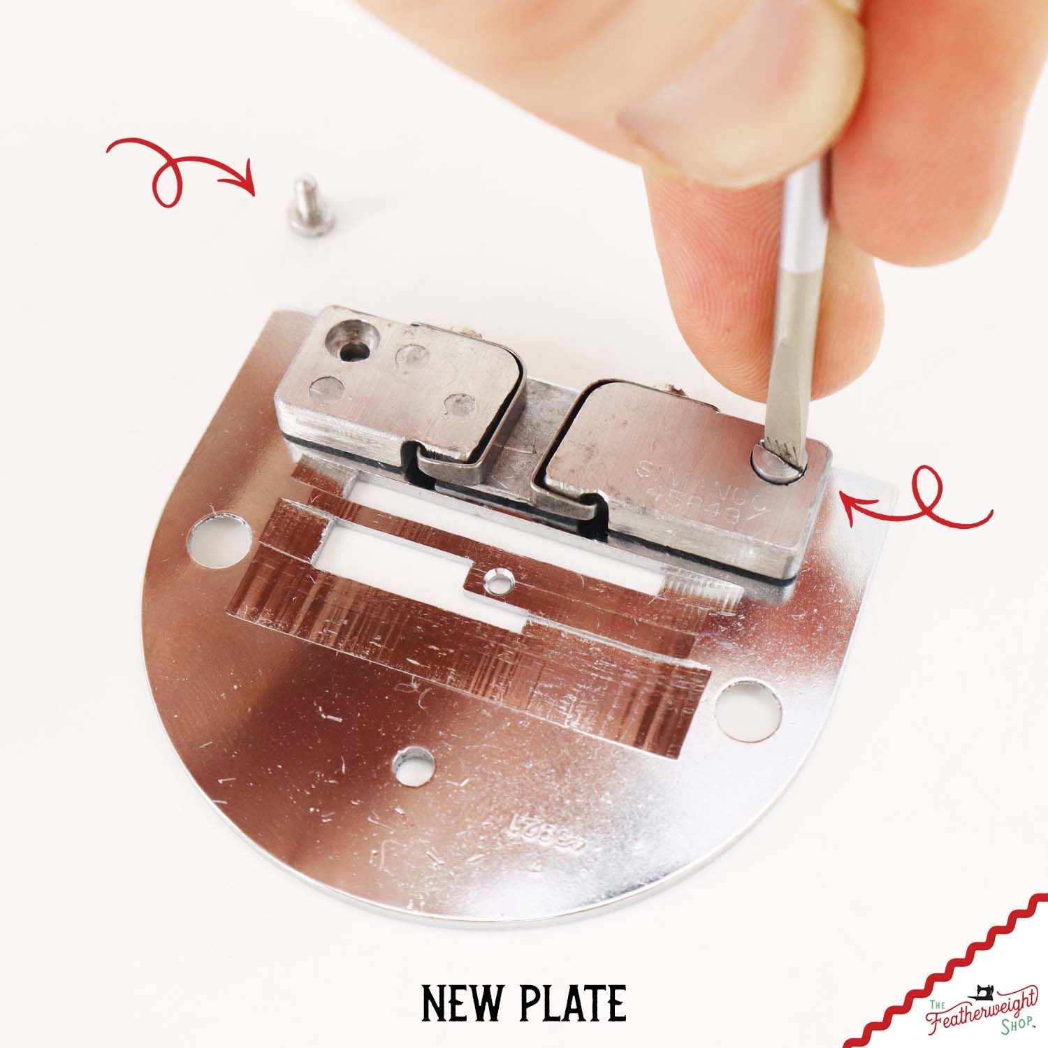 Premium Throat / Needle Plate, Graduated - Singer Featherweight Model 221