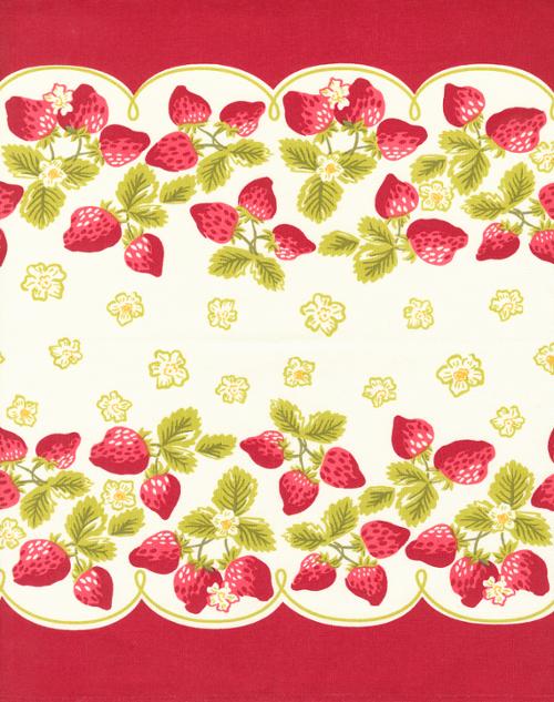 Fabric, 16-Inch Toweling by MODA -  Berrylicious Strawberries (by the yard)