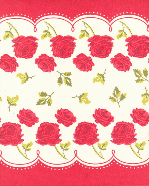 Fabric, 16-Inch Toweling by MODA -  Roses are Red (by the yard)