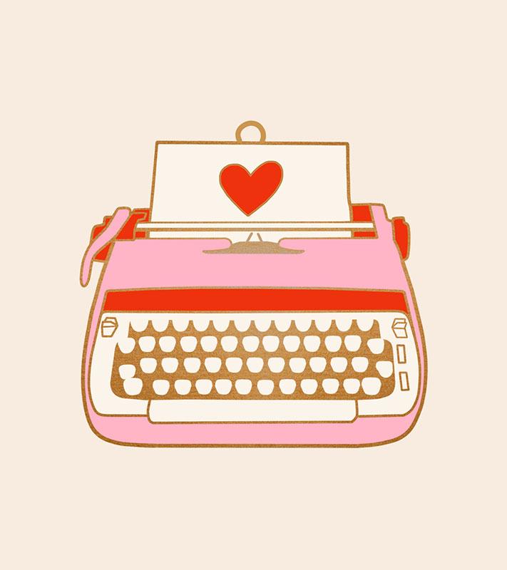 Ruby Star Society Typewriter with Heart Letter