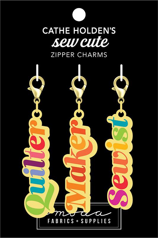 Quilter Maker Sewist sewing zipper pull charms