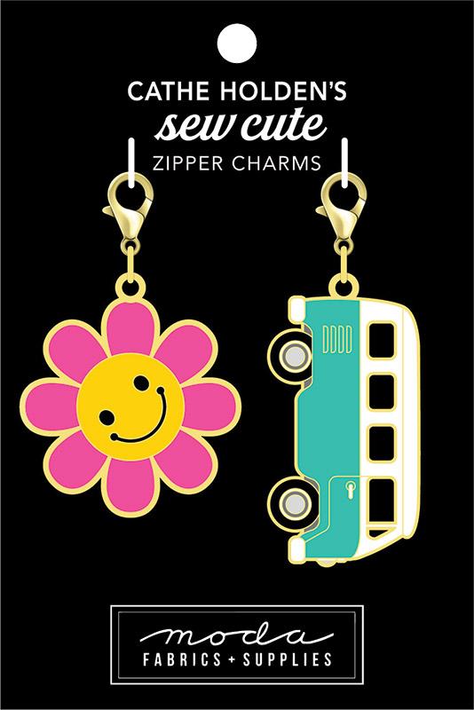 Enamel Charm Zipper Pull by Cathe Holden - FLOWER & BUS – The