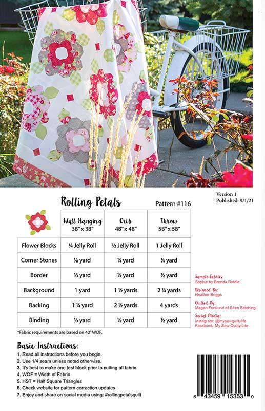 PATTERN, ROLLING PETALS Quilt by My Sew Quilty Life